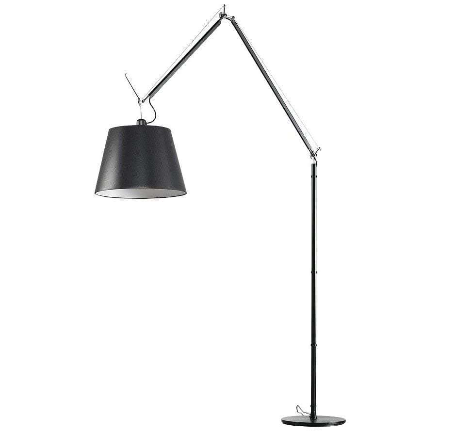 ARTEMIDE lampada da tavolo TOLOMEO MEGA LED con supporto fisso per scrivania  (Ø 32 cm dimmer su cavo - Diffusore in tessuto nero) 