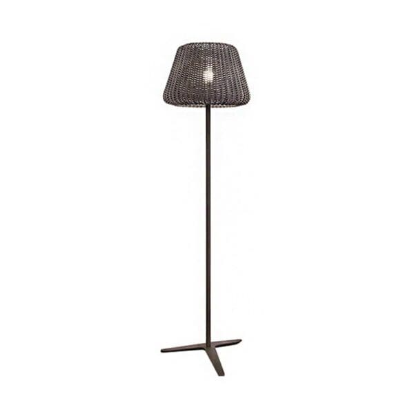 Panzeri RALPH - Outdoor Floor lamp in WHITE rattan - D. 35 X H115 CM