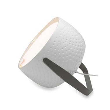 Karman BAG white small table lamp texture - cm21 x 22 H.21,5 cm