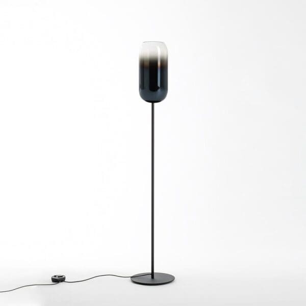 Artemide GOPLE FLOOR struttura nero, diffusore blu zaffiro