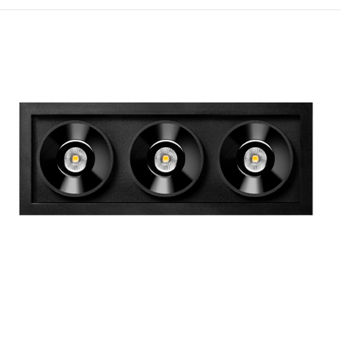 ArkosLight BLACK FOSTER REC 3 FLOOD 3000K - ceiling recessed - matte ...