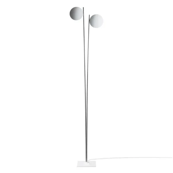 Catellani & Smith LEDERAM F2 - terra - disco bianco, asta satinata, base bianca