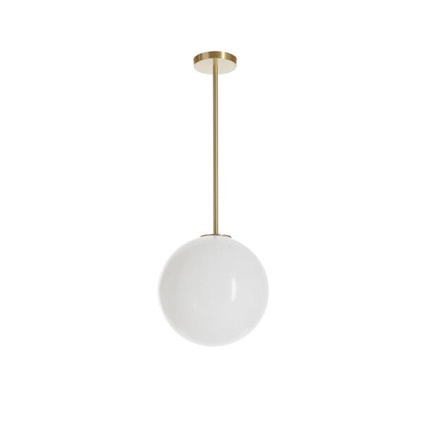 Slide GLOBO TIGE D30 H80 - white and satin brass