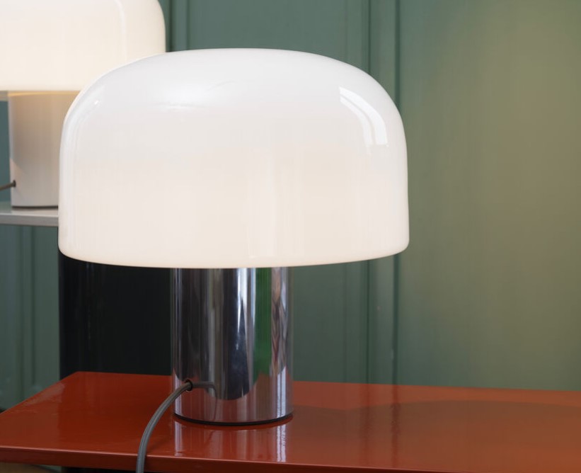 Flos Bellhop Glass tavolo – Bright Aluminium